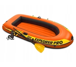 Лодка Explorer pro 300, 3 местная, 244х117х36 см, вёсла, ручной насос, до 200 кг